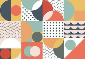 Colorful geometric background template banner and Memphis Design with Modern unique shape vector