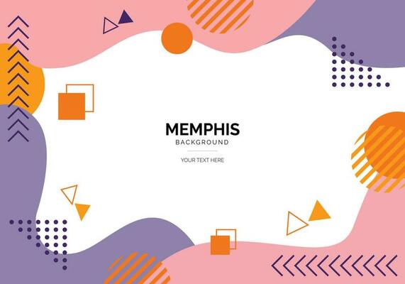 Colorful geometric background template banner and Memphis Design with Modern unique shape