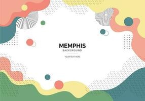 Colorful geometric background template banner and Memphis Design with Modern unique shape vector