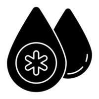 Droplets showcasing blood donation icon vector