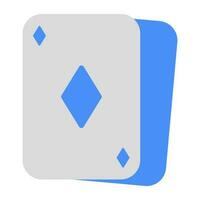 A flat design of poker cards icon vector