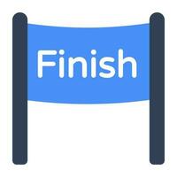 An icon design of finish line vector