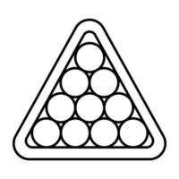 Pool balls icon, linear design of billiard balls vector