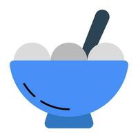 Food bowl icon in trendy design vector