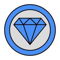 Trend design icon of diamond vector