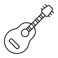 A string musical instrument, guitar icon vector