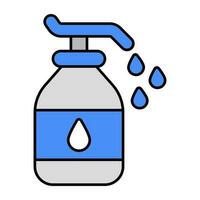 A flat design icon of hand sanitizer vector
