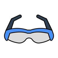 icono de descarga premium de gafas vector