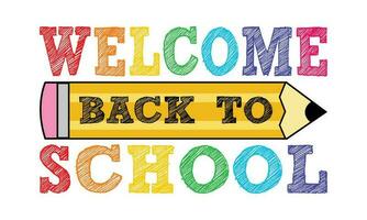 English text back to school Royalty Free Vector Image