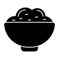 Food bowl icon in trendy design vector