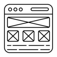 A premium download vector of web wireframe