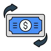 Creative design icon of money transfer vector