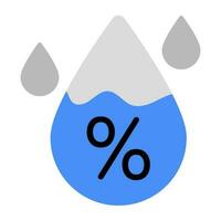 Conceptual flat design icon of humidity vector