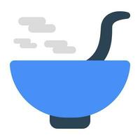 Soup bowl icon in trendy design vector