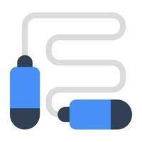 A flat design icon of skipping rope vector