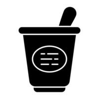 An editable design icon of takeaway drink vector