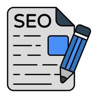 Trendy design icon of seo writing vector