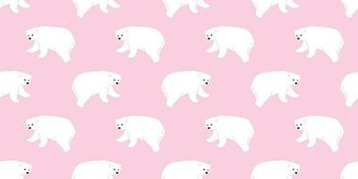 bear seamless polar bear vector pattern panda teddy scarf isolated tile background cartoon illustration repeat wallpaper