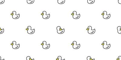 duck seamless pattern vector rubber duck tile background repeat wallpaper scarf isolated illustration