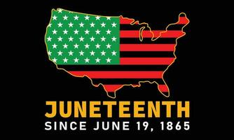 Juneteenth Since June 19, 1865 T-shirt Design Vector - Juneteenth African American Independence Day, June 19. Juneteenth Celebrate Black Freedom Good For T-Shirt, banner, greeting card design