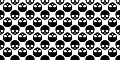 Skull seamless pattern Halloween vector Crossbones pirate bone Ghost poison scarf isolated tile background illustration repeat wallpaper
