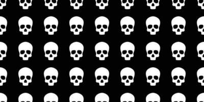 Skull seamless pattern Halloween bone crossbones Ghost scarf isolated repeat wallpaper tile background vector