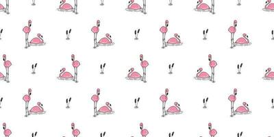 Flamingo seamless pattern vector pink Flamingos bird cartoon illustration scarf isolated tile background repeat wallpaper