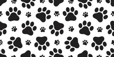 Dog Paw seamless pattern vector footprint kitten puppy tile background repeat wallpaper cartoon isolated illustration white