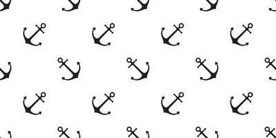 Anchor seamless pattern vector boat helm isolated scarf Nautical maritime sea ocean tile background repeat wallpaper