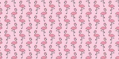 Flamingo seamless pattern vector pink Flamingos exotic bird summer tropical scarf isolated tile background repeat wallpaper cartoon illustration