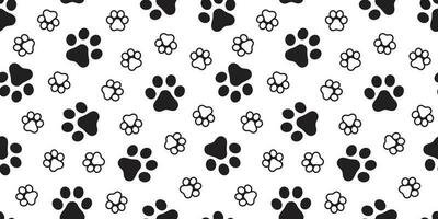 dog paw seamless pattern vector footprint french bulldog scarf isolated tile background repeat wallpaper