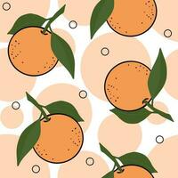 Orange seamless patterns. Cool abstract and fruit design concept. For fashion fabrics, kids clothes, home decor, quilting, T-shirts, cards and templates, scrapbook and other digital needs vector