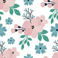 Seamless Flower backgrounds. Hand drawn various shapes and Flower objects. Can be used for printing needs and other digital needs. Contemporary modern trendy vector illustrations.