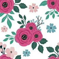 Seamless abstract backgrounds. Hand drawn various shapes and flower objects. Can be used for printing needs and other digital needs. Contemporary modern trendy vector illustrations.