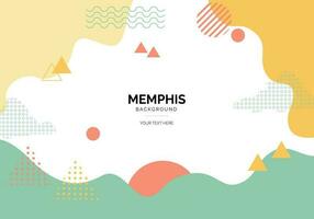 Colorful geometric background template banner and Memphis Design with Modern unique shape vector