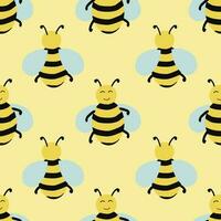 Honey Bee Seamless abstract backgrounds. Hand drawn various shapes and yellow color concept. Can be used for printing needs and other digital needs. Contemporary modern trendy vector illustrations.