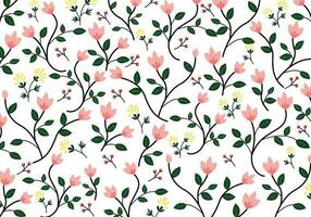 Seamless Floral Pattern , Botanical Flower and leaf Vector