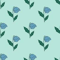 Blue Flower abstract backgrounds. Hand drawn various shapes and doodle objects. Can be used for printing needs and other digital needs. Contemporary modern trendy vector illustrations.