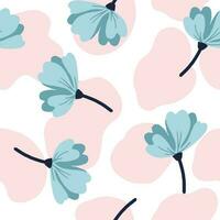 Seamless Flower backgrounds. Hand drawn various shapes and Flower objects. Can be used for printing needs and other digital needs. Contemporary modern trendy vector illustrations.