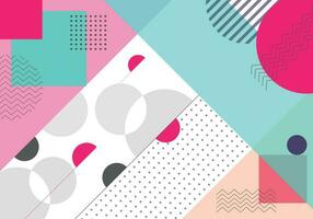 Colorful geometric background template banner and Memphis Design with Modern unique shape vector