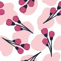 Seamless abstract backgrounds. Hand drawn various shapes and flower objects. Can be used for printing needs and other digital needs. Contemporary modern trendy vector illustrations.