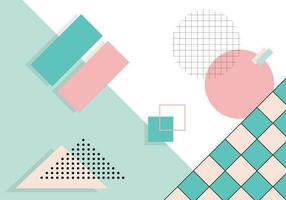 Colorful geometric background template banner and Memphis Design with Modern unique shape vector