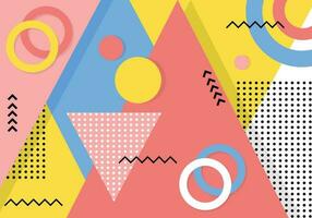 Colorful geometric background template banner and Memphis Design with Modern unique shape vector