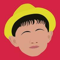 Beautiful yellow cap to wear boy on head. This is vector art work.