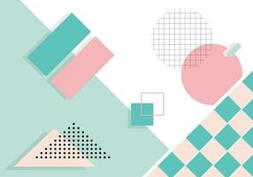 Colorful geometric background template banner and Memphis Design with Modern unique shape vector