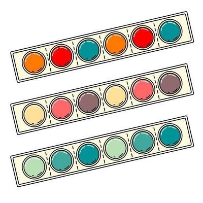 set of Chewing bubble gum in plastic blister. bubble gum. vector illustrator. vibrant colors, pastel colors.