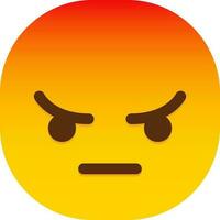 angry emoticon face vector