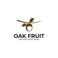 Creative oak fruit logo design vector concept illustration idea