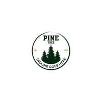 Creative pines tree outdoor adventure camp. Forest vintage retro rustic hipster logo design illustration idea vector