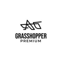 Creative geometric grasshopper logo design vector concept illustration idea